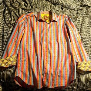 Long sleeve 2XL Robert graham embroidered shirt, New without tag.